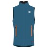 Тёплая разминочная безрукавка Sportful Apex WS Vest серо-голубая